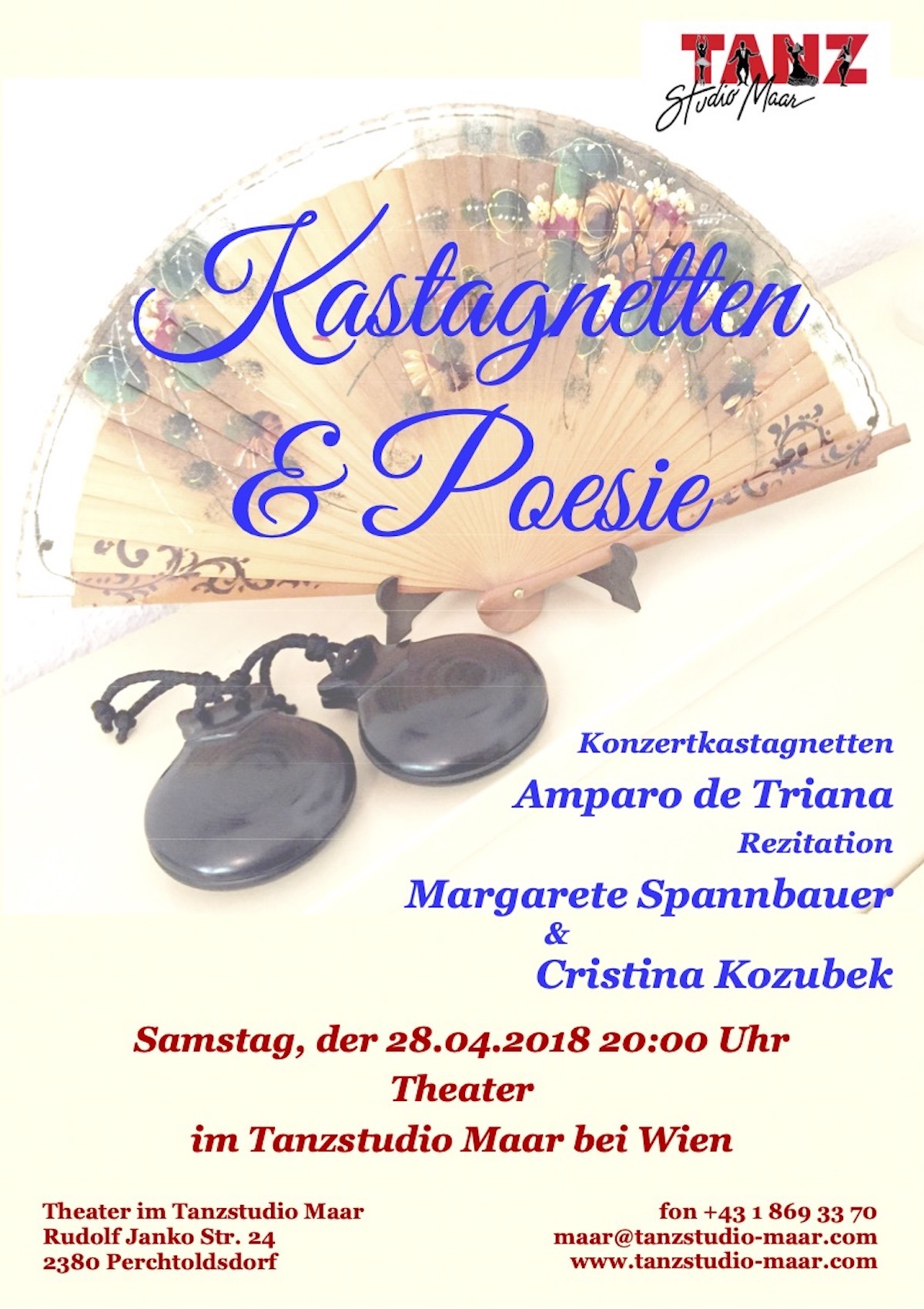 Flyer Kastagnetten Poesie Wien Internet 1